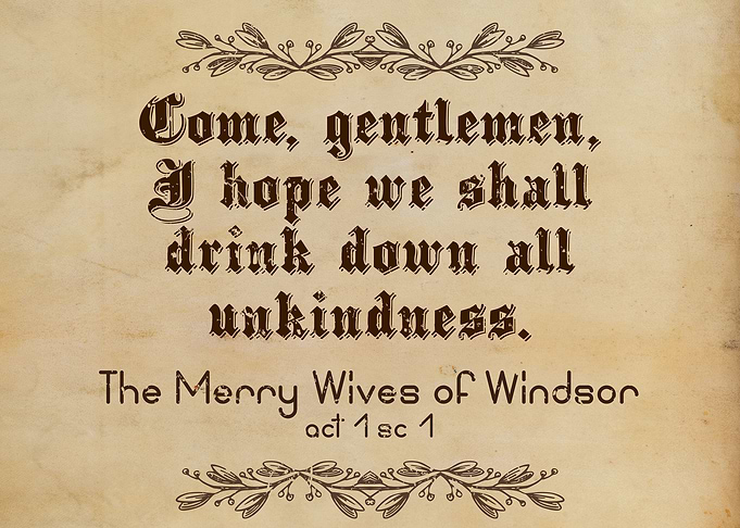 Shakespeare on Drinking