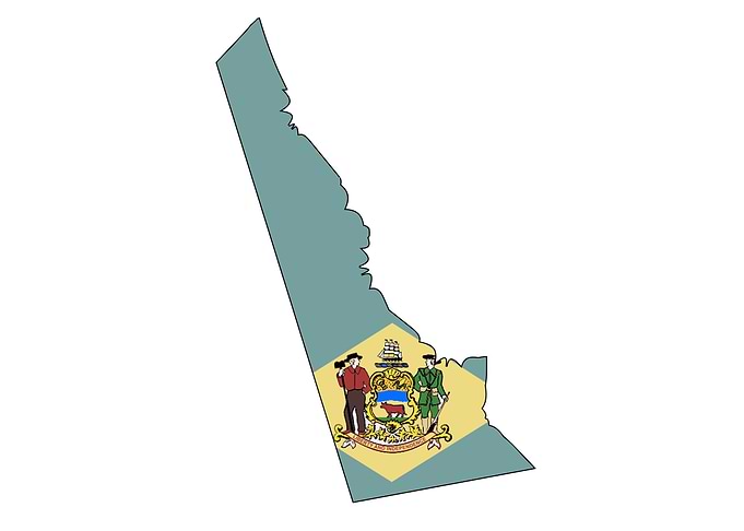 Delaware State Outline Map