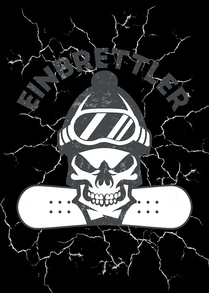 Snowboard Skull Board