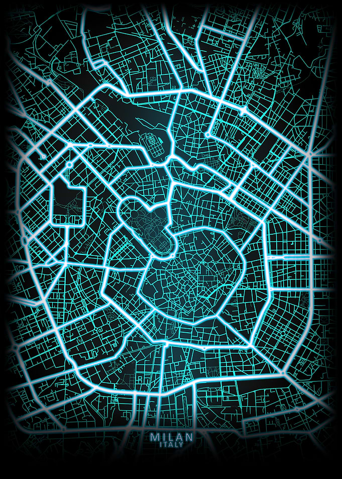 Milan Italy City Map