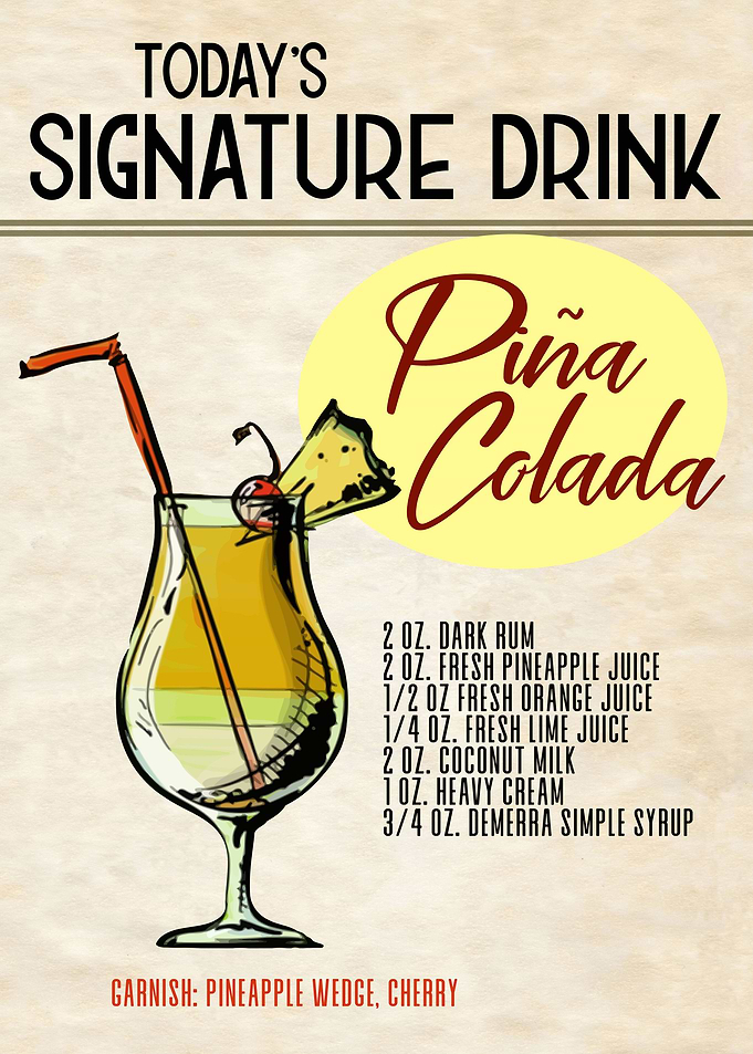 Pina Colada Bar Decor