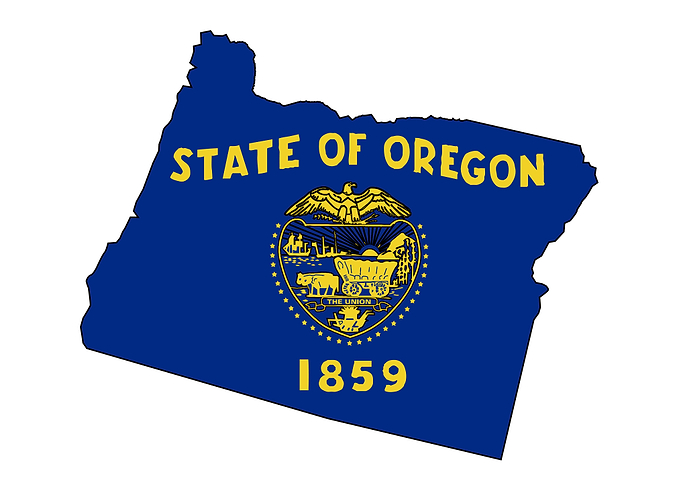 Oregon State Outline Map