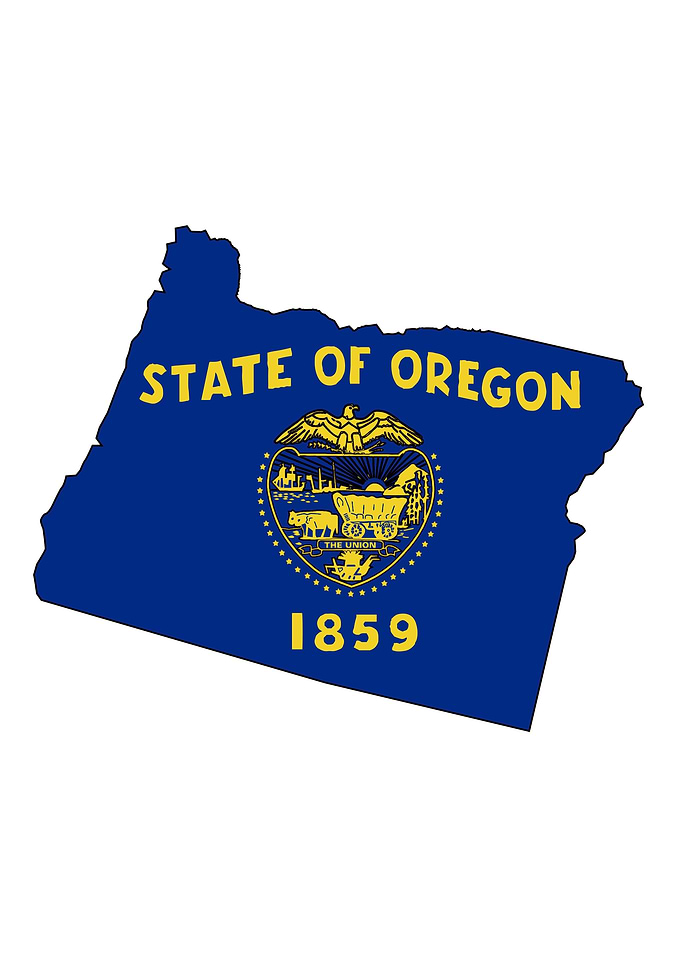 Oregon State Outline Map