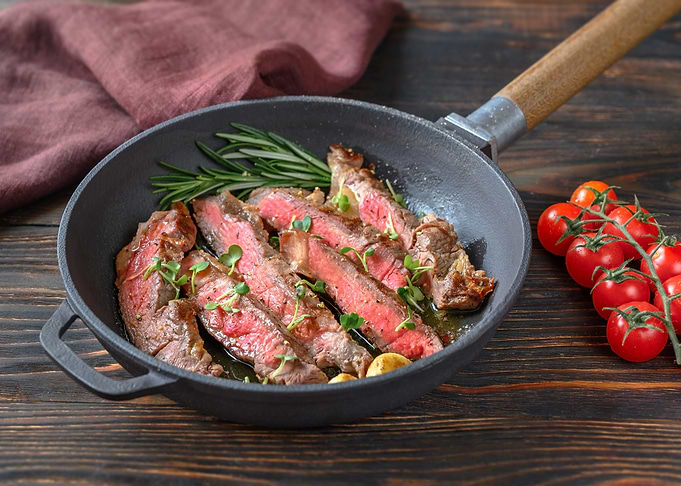 Cut beef steak