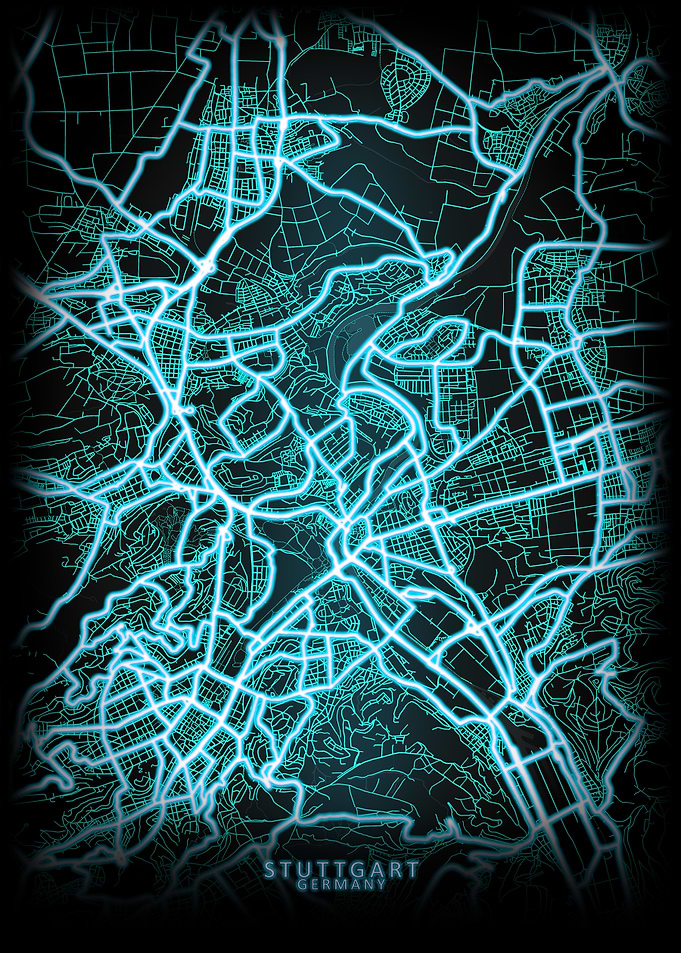 Stuttgart Germany City Map
