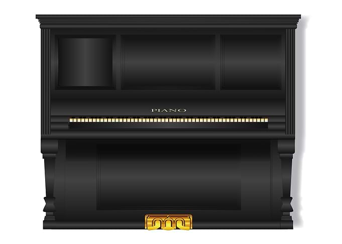 Black Upright Piano