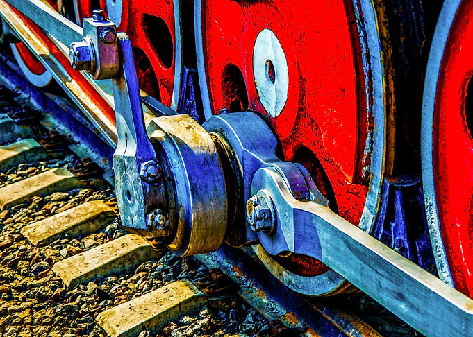 Old Train Wheels Eccentric