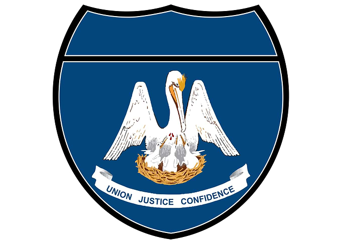 Louisiana Flag Sign