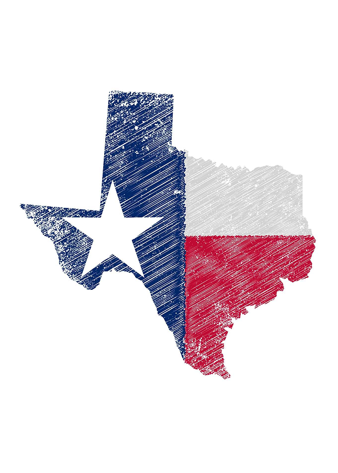 Texas Map Grunge and Flag