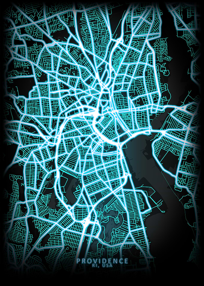 Providence RI USA City Map