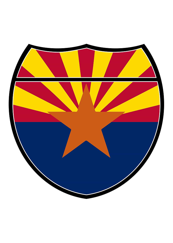 Arizona Flag In An Sign