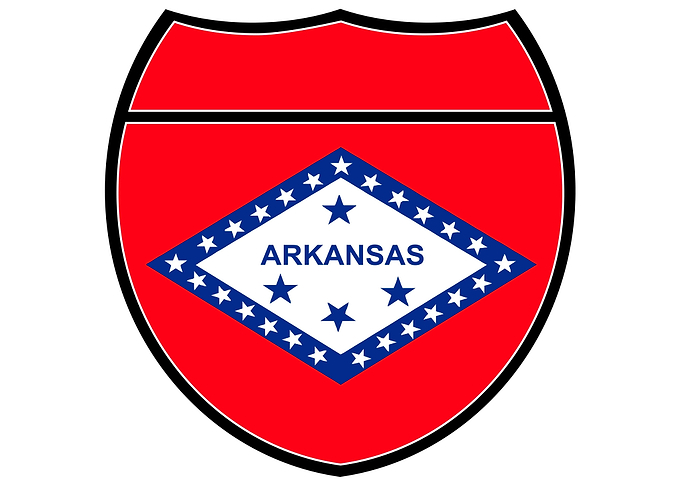 Arkansas Flag In An Sign