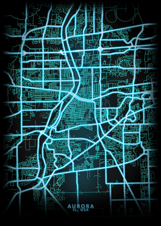 Aurora CO USA City Map