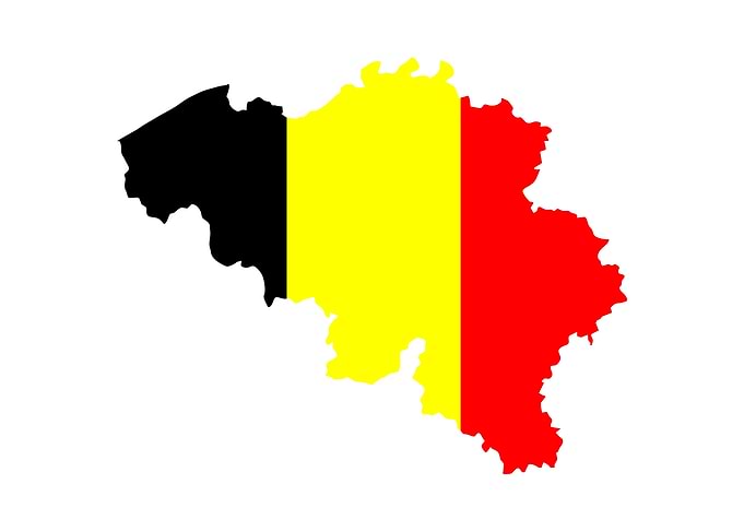 Belgium flag map