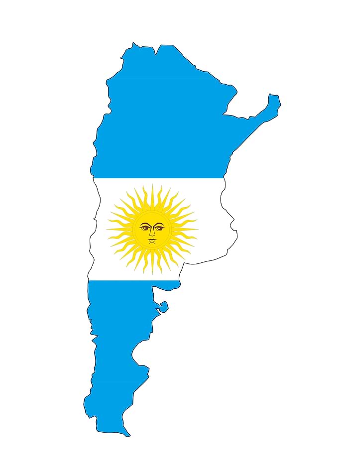 Argentina flag map