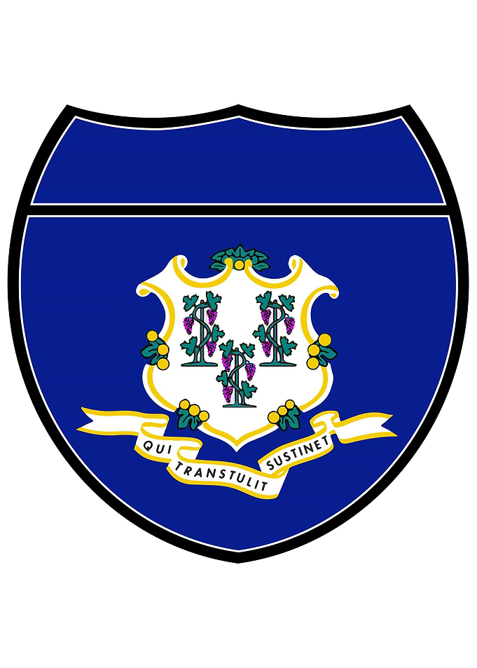 Connecticut Flag Sign