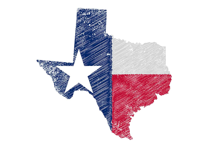 Texas Map Grunge and Flag
