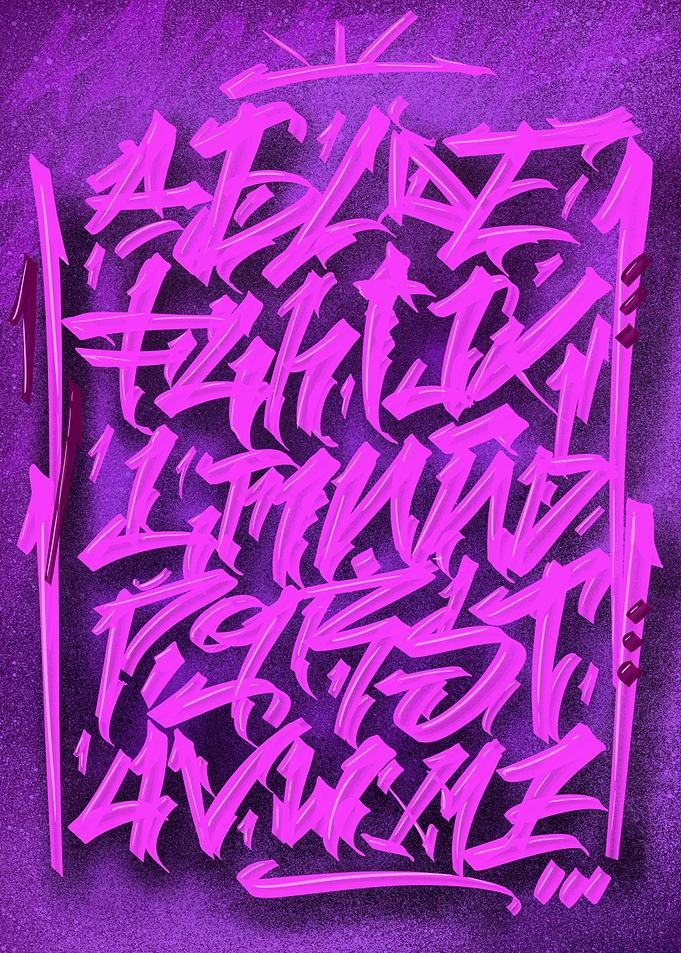 Pink letters