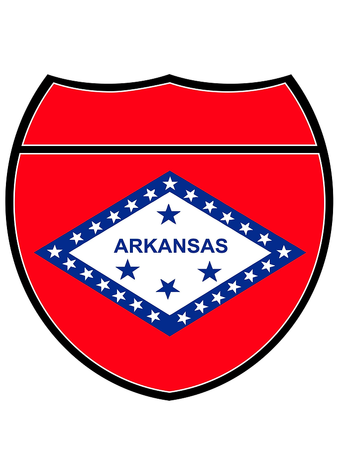 Arkansas Flag In An Sign
