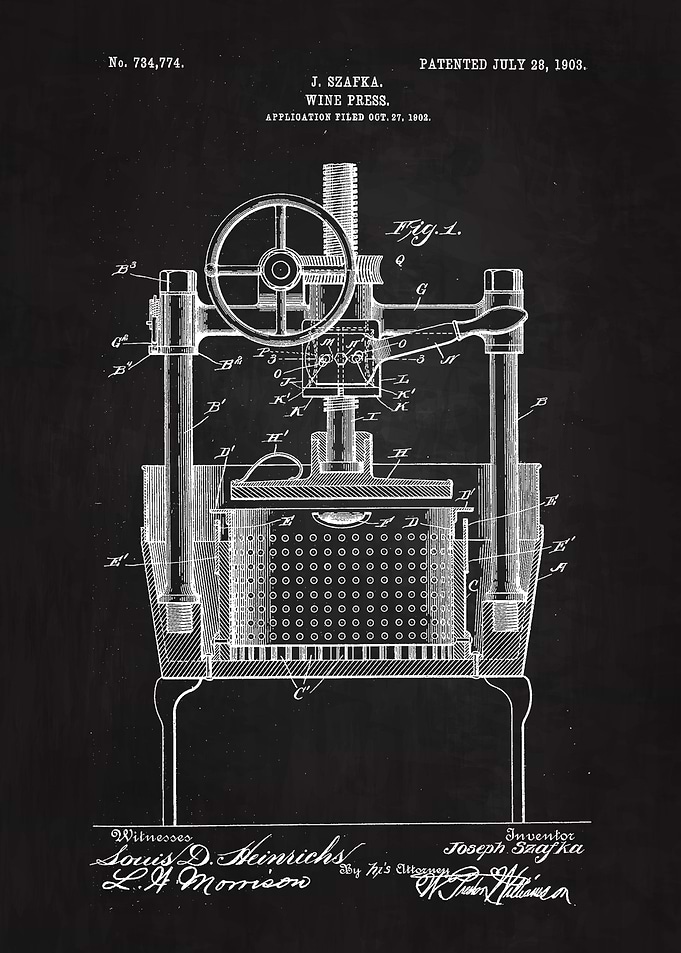 1903 Wine Press Patent