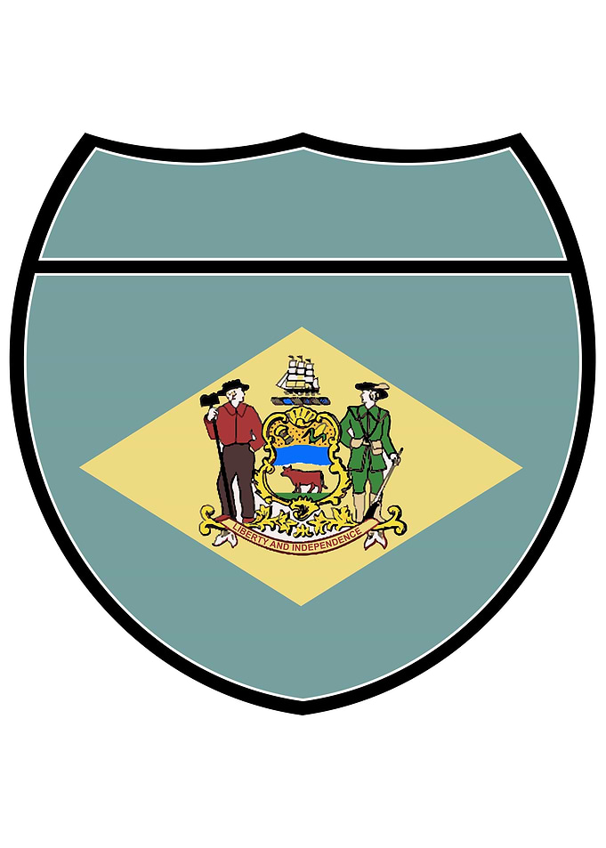 Delaware Flag Sign