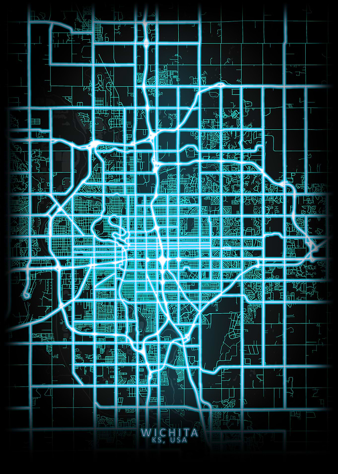 Wichita KS USA City Map