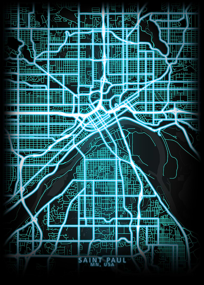 Saint Paul MN USA City Map