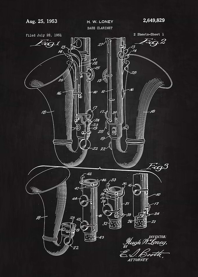 1951 Bass Clarinet Patent