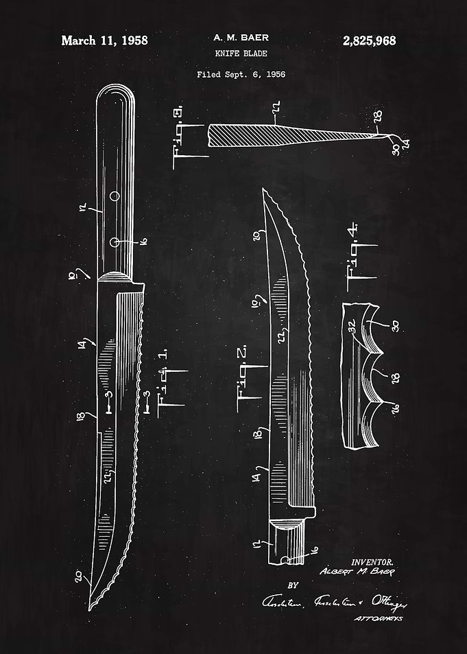 1958 Knife Blade Patent