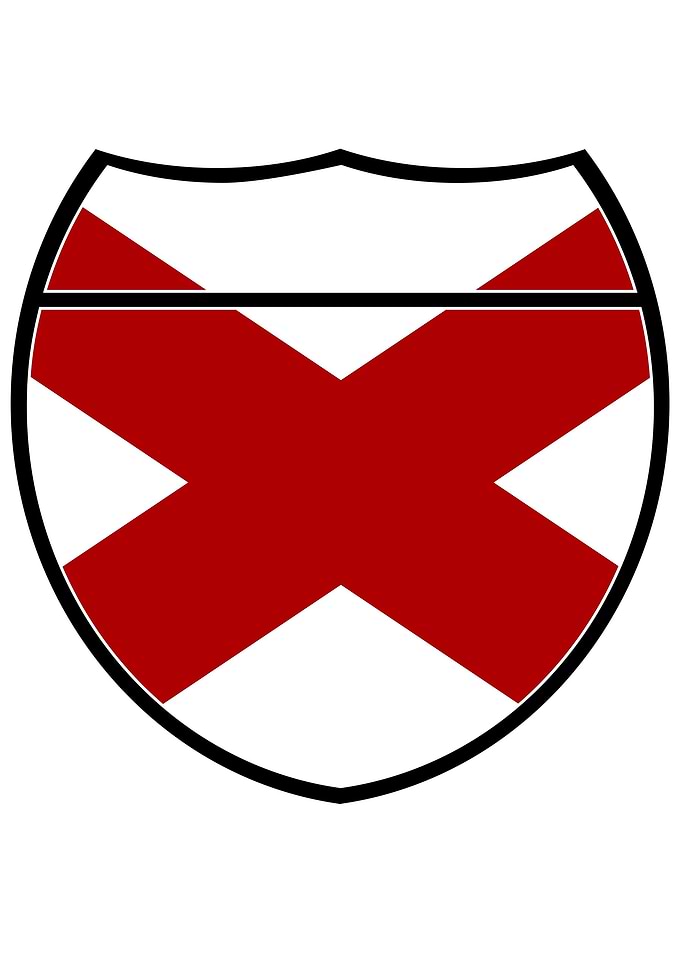 Alabama State Flag Sign