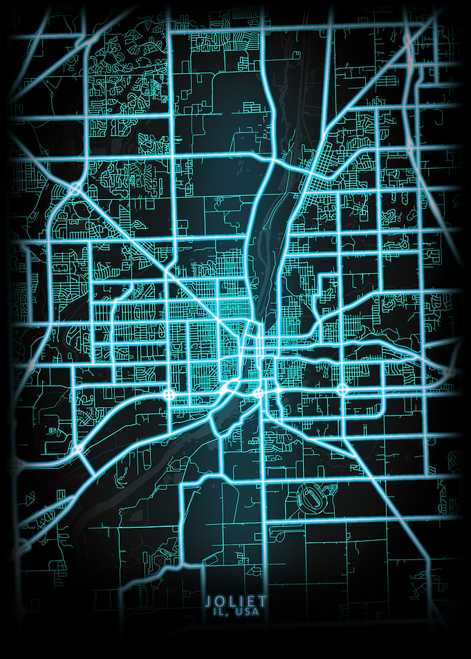 Joliet IL USA City Map