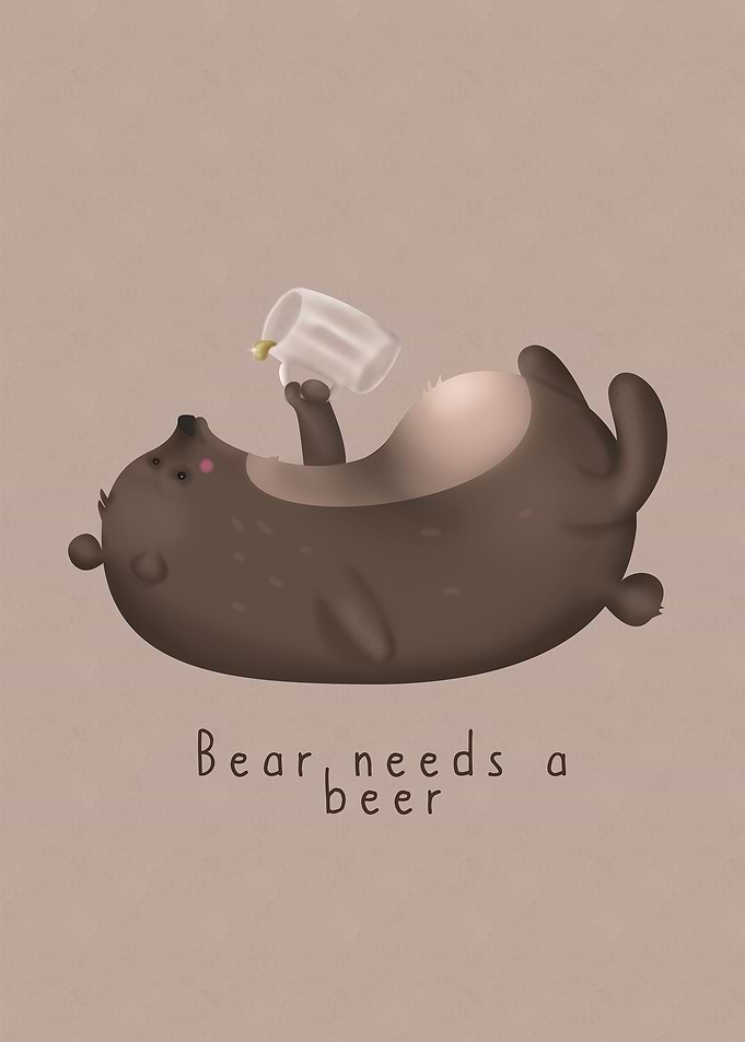 Thirsty bear