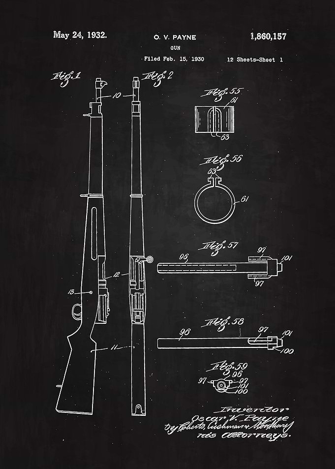 1930 Gun Patent Art
