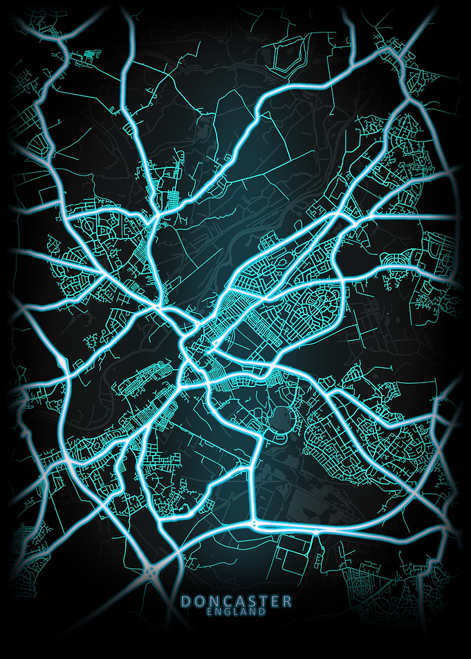 Doncaster England City Map