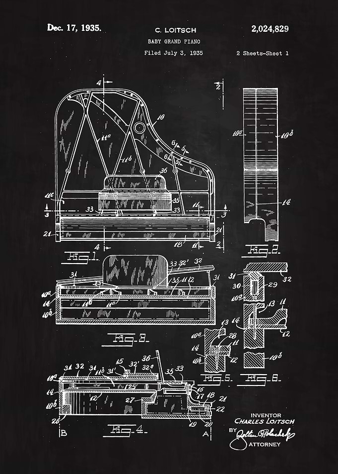 1935 Grand Piano Patent