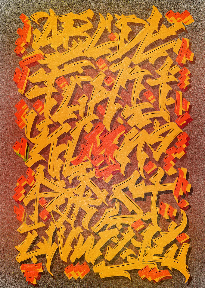 Orange juice lettering