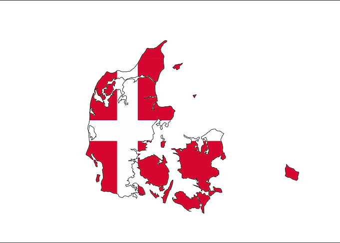 denmark flag map