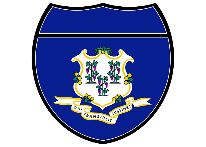 Connecticut Flag Sign