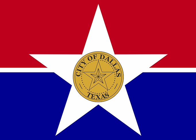 Dallas city Texas flag