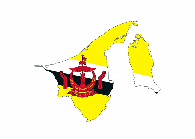 brunei flag map