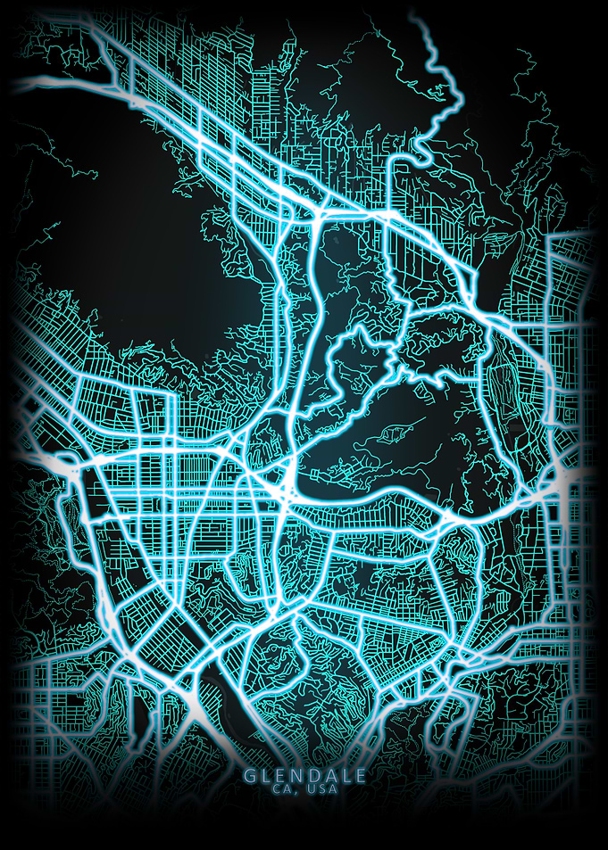 Glendale AZ USA City Map