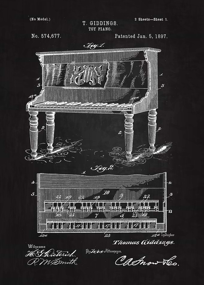 1897 Toy Piano Patent