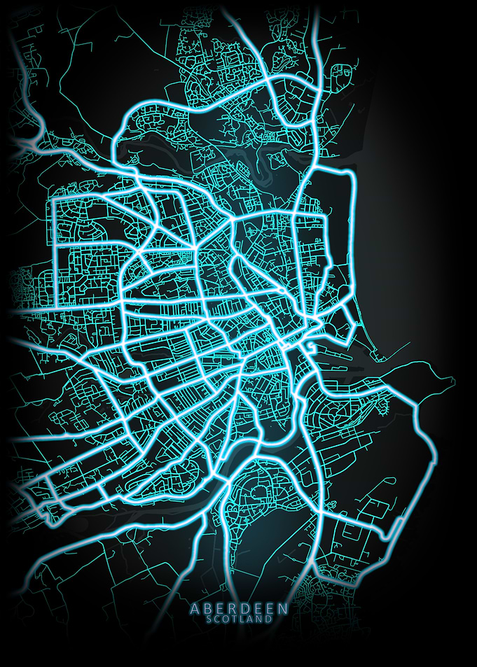 Aberdeen Scotland City Map