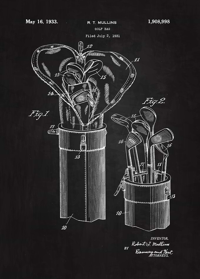 1933 Golf Bag Patent