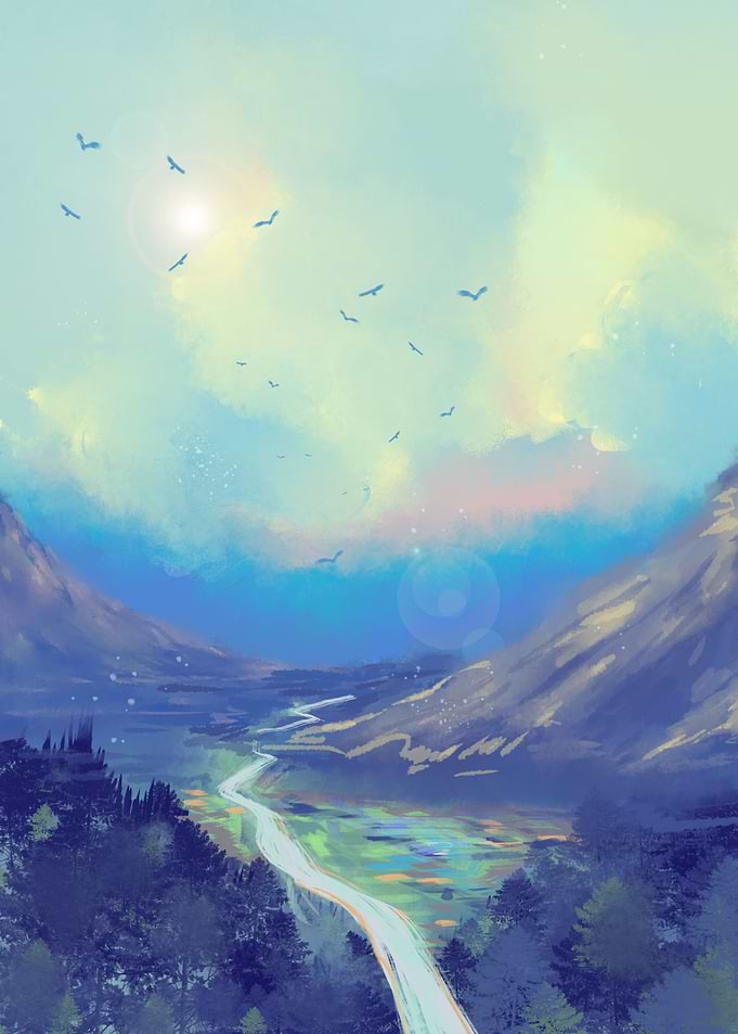 Mountains Nature Blue Sky
