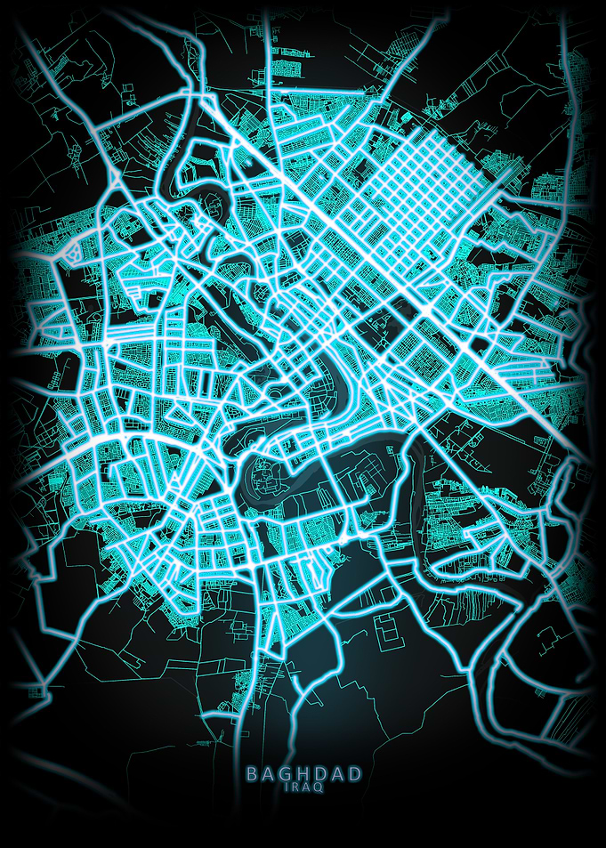 Baghdad Iraq City Map
