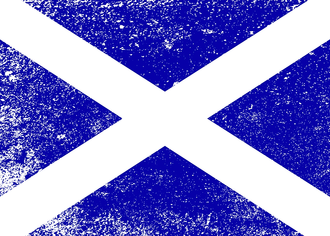 Scottish Flag With Grunge