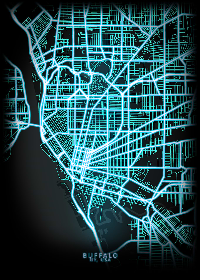 Buffalo NY USA City Map