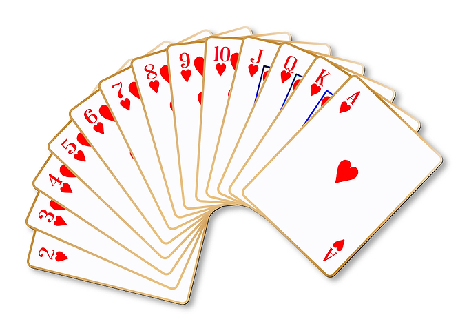 Hearts Suit Playing Cards