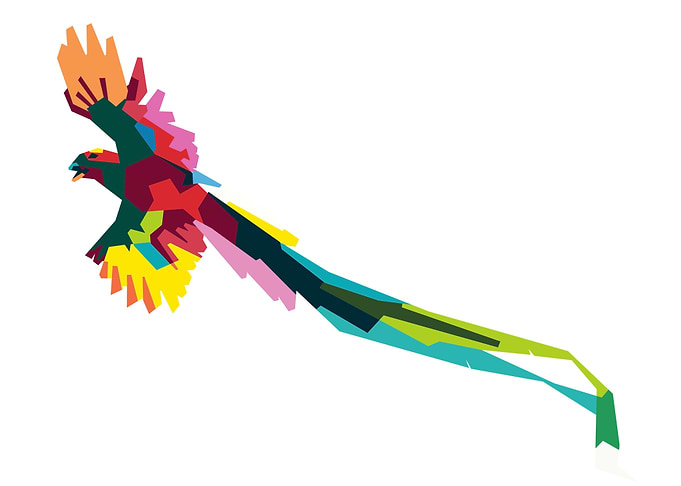 sparkly Quetzal bird
